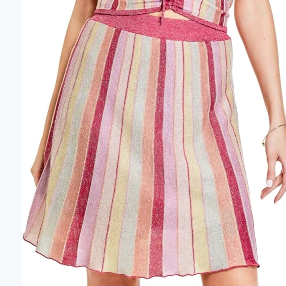 Guess metallic striped skirt size XL